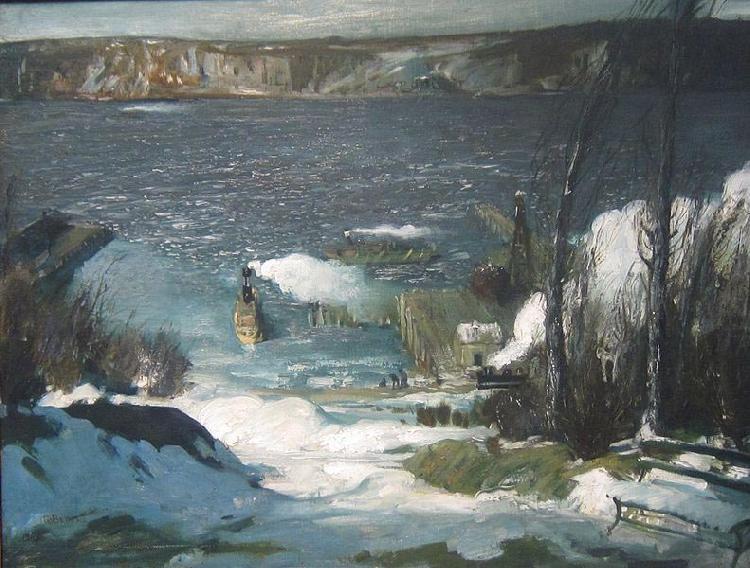 George Wesley Bellows North River oil painting image